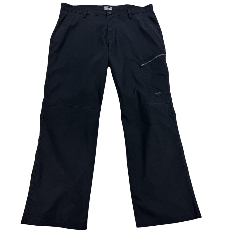 Huk Pant Mens 38 Black Performance Fishing Outdoor Athletic Pocket Outdoor 40x31